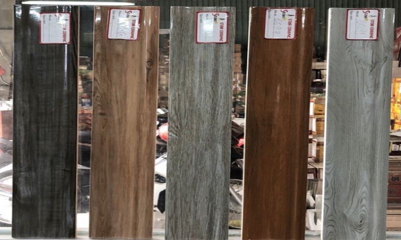Gạch ốp tường giả gỗ