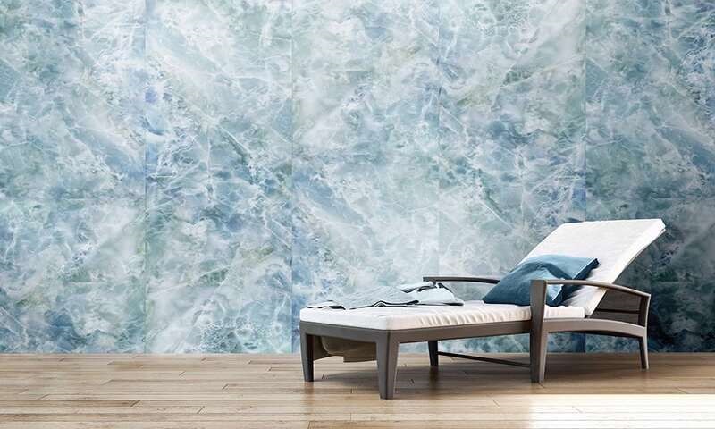 Gạch ốp tường xanh dương và ý nghĩa