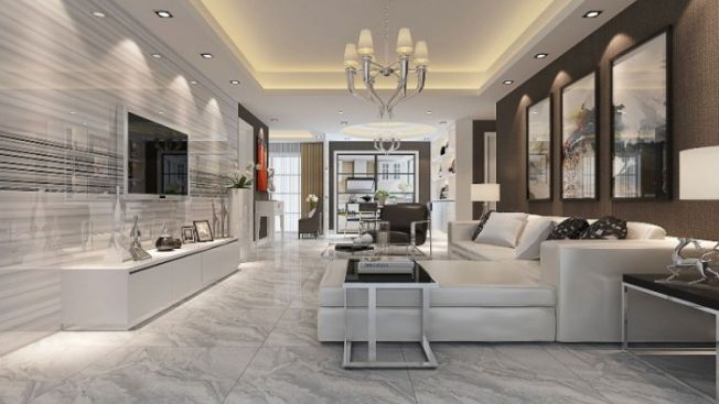 gạch ốp tường phòng khách đẹp
