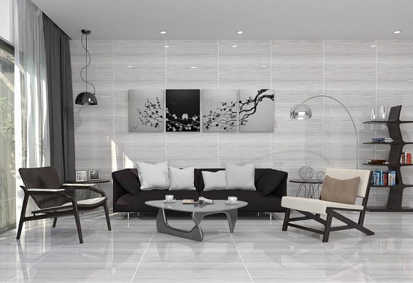 Chọn gạch ốp tường phòng khách 40x80 phù hợp với không gian sống