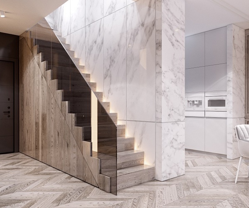 Có nên sử dụng gạch ốp tường vách cầu thang không?