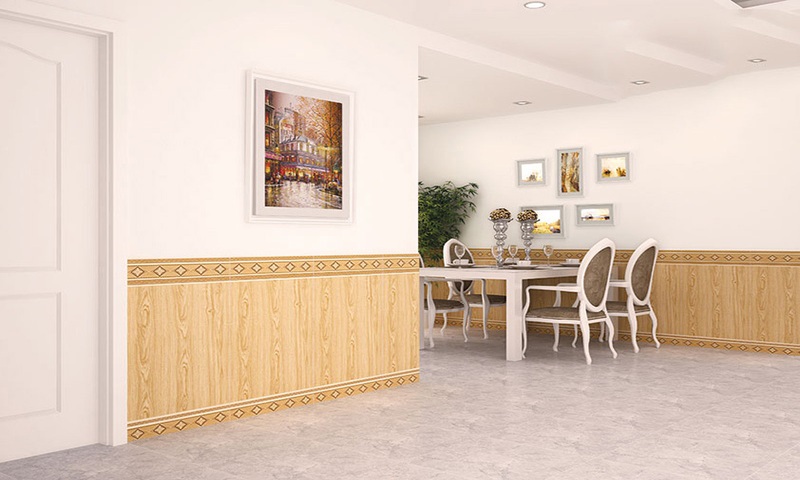 Gạch ốp chân tường cao 90cm có thể sử dụng trong những không gian nào