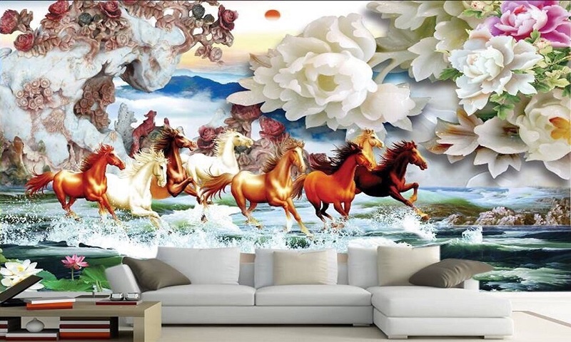 Giá tranh gạch 3D ốp tường phòng khách