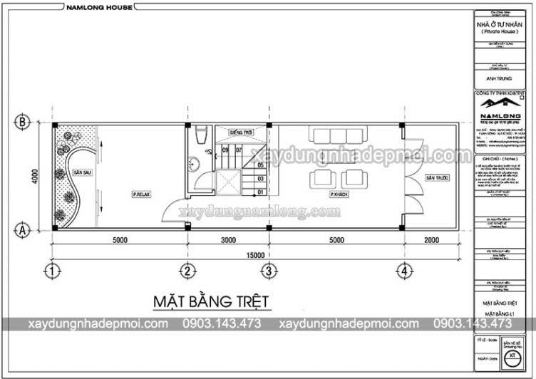 Thiết kế nhà phố 1 trệt 1 lửng 1 lầu hiện đại - Hình 3