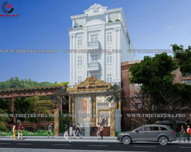 Mẫu xây khách sạn mini 3 tầng