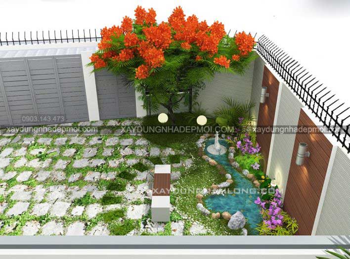 Thiết kế nhà 2 tầng đẹp mặt tiền hơn 9m - Hình 7