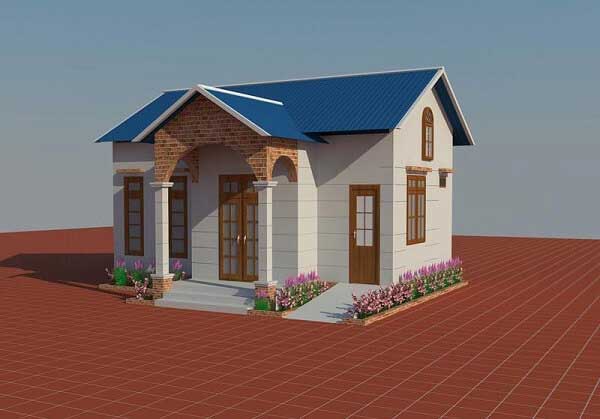 Mẫu nhà cấp 4 mái thái dưới 100 triệu phổ biến trong những năm vừa qua