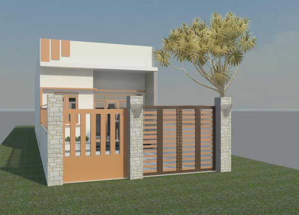 Thiết kế nhà ống 1 tầng mái bằng đẹp - Hình 11