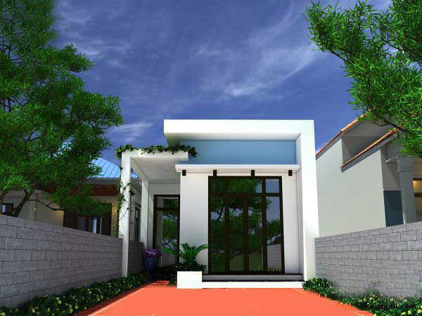 Thiết kế nhà ống 1 tầng mái bằng đẹp - Hình 14