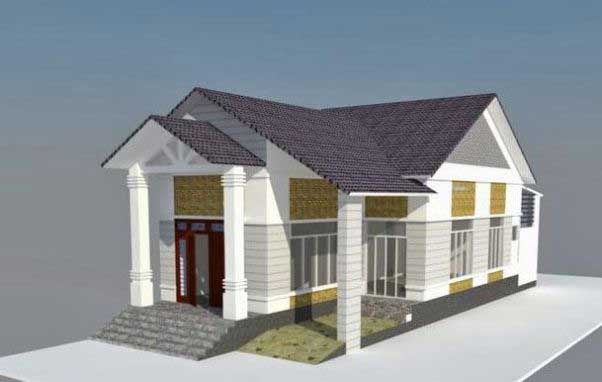 Thiết kế nhà ống cấp 4 mái thái 300 triệu