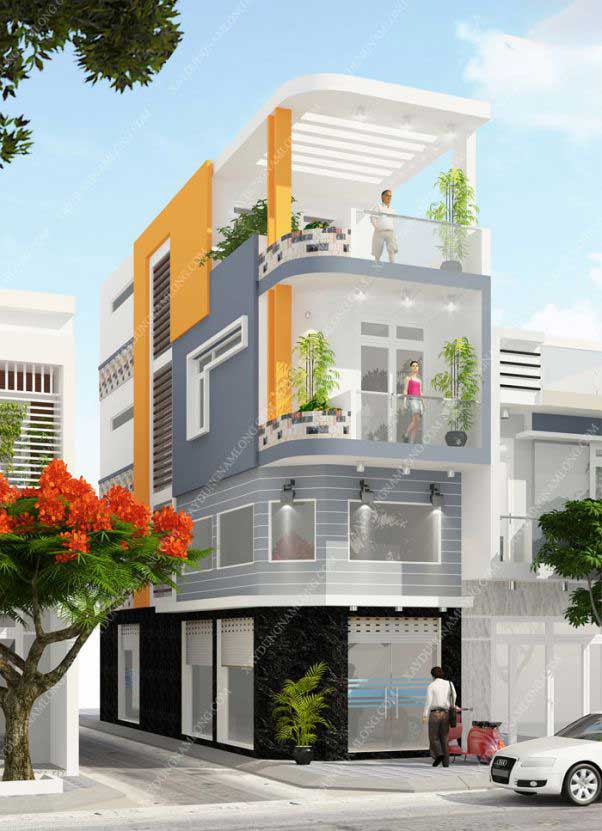 Nhà phố 2 mặt tiền hiện đại - Hình 1