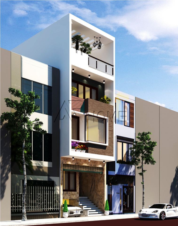 Mẫu nhà 3 tầng 1 tum 60m2