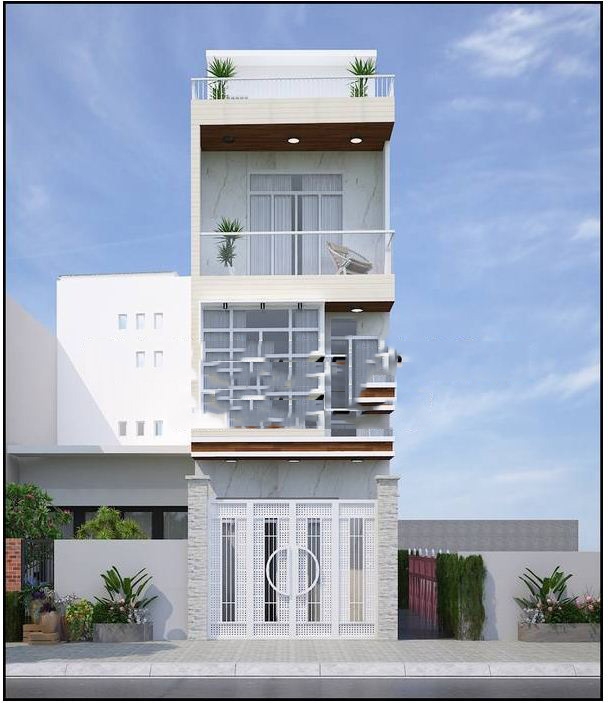 Thiết kế nhà 3 tầng 1 tum 60m2 - Hình 2