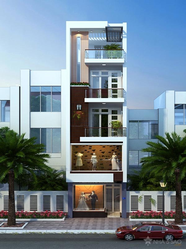 Thiết kế nhà 3 tầng 1 tum 60m2 - Hình 3