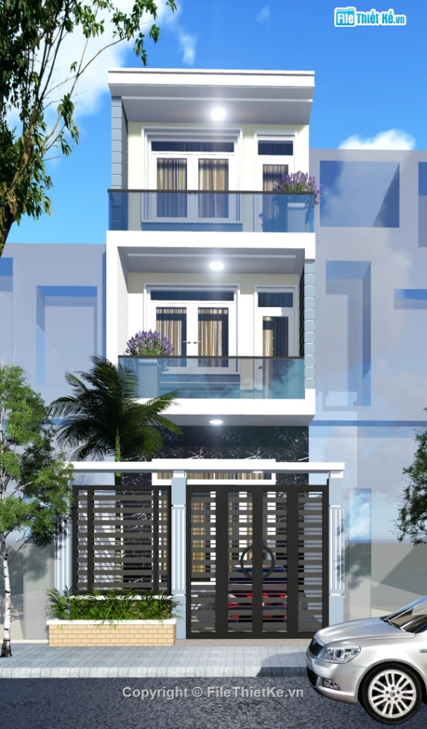 Mẫu thiết kế nhà 3 tầng diện tích 4x10m - Hình 3