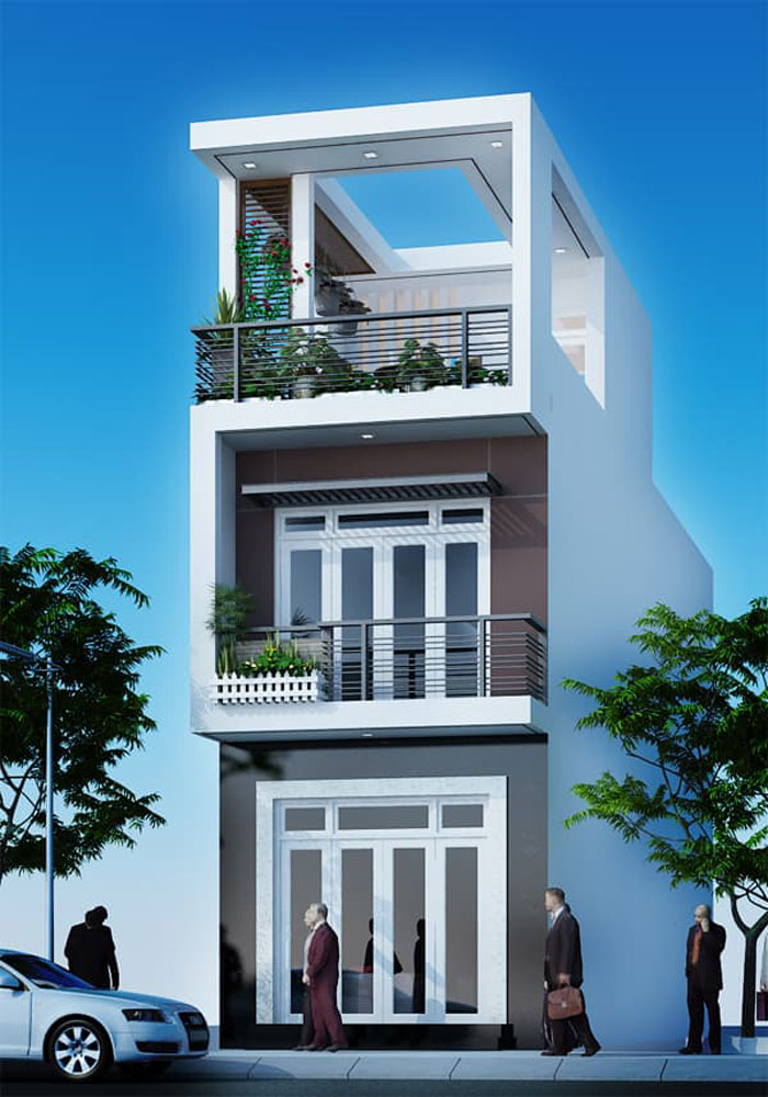 Thiết kế nhà 3 tầng 4x12m