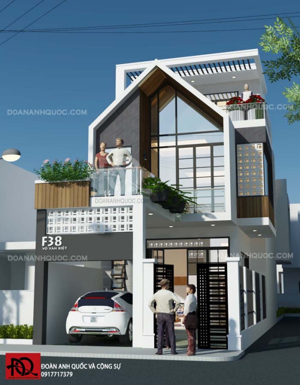 Ngắm nhìn mô hình nhà 3 tầng 6x15m - Thiết kế số 6