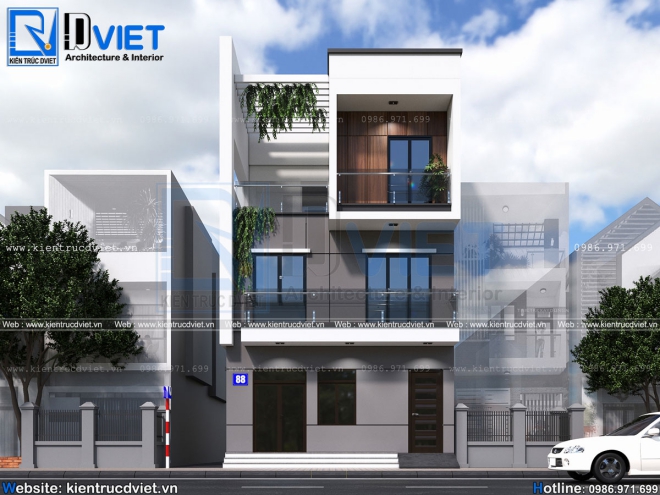 Xu hướng thiết kế nhà 3 tầng diện tích 7x10m - Mẫu 2