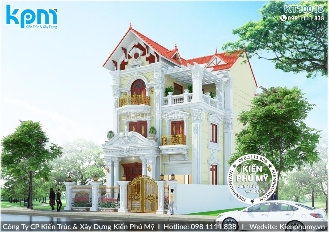 Hình ảnh nhà 3 tầng 8x12m - mẫu số 1