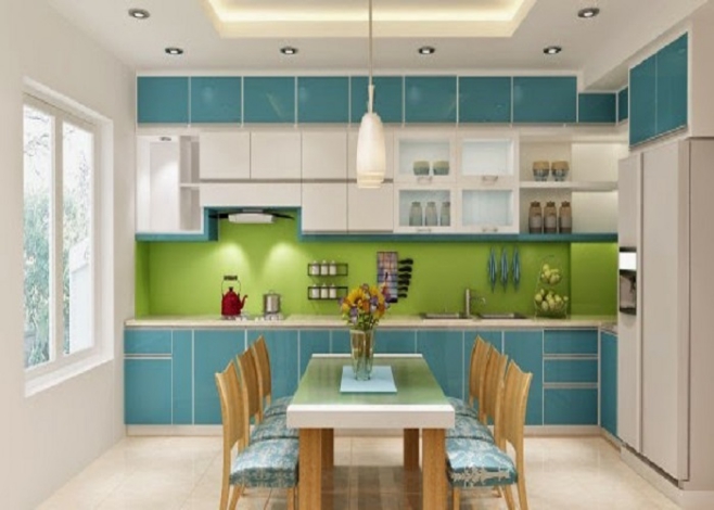 Thiết kế nội thất nhà bếp nhà 3 tầng 8x13m