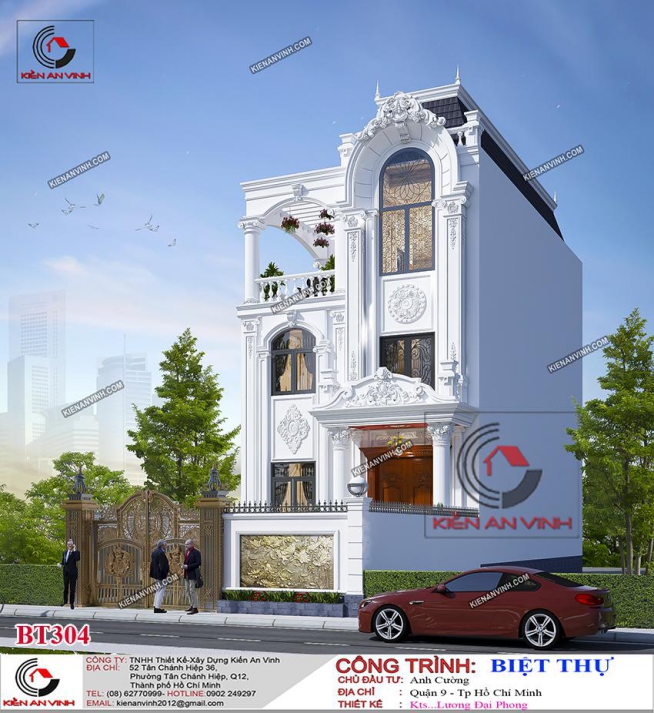 Hình ảnh nhà 3 tầng đẹp diện tích 8x15m - Mẫu thiết kế số 4