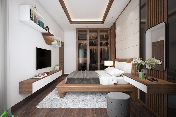 Nội thất phòng ngủ nhà 3 tầng 8x15m