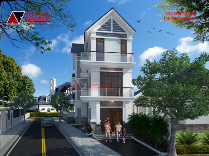 Thiết kế nhà 3 tầng 2 mặt tiền đẹp - Hình 2