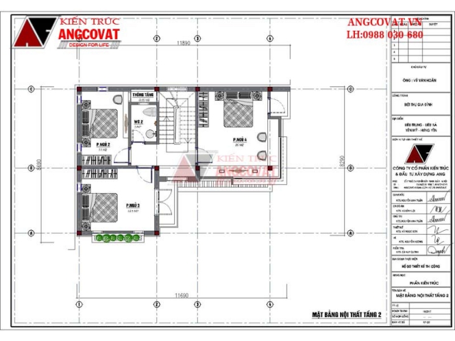 Chiêm ngưỡng mẫu nhà 3 tầng mái thái chữ L - Phối cảnh 13