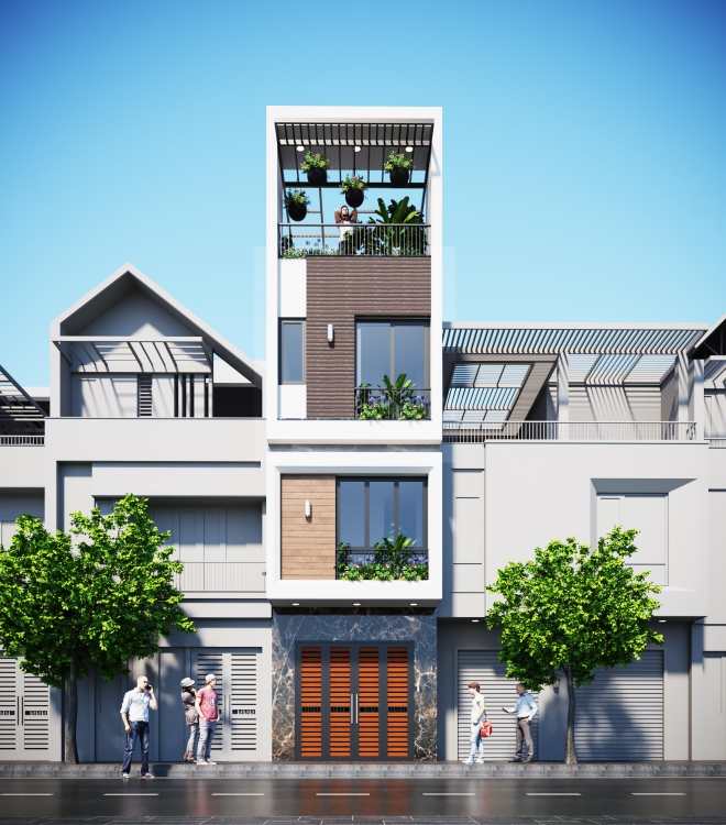 Thiết kế nhà 4 tầng diện tích 40m2 - Hình 1