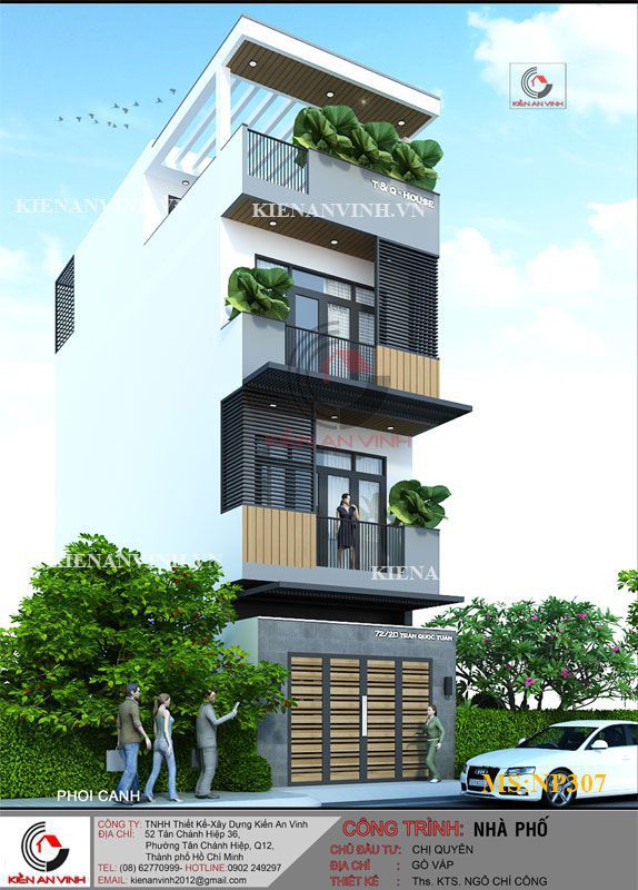 Thiết kế nhà 4 tầng diện tích 4x15m - Hình 2