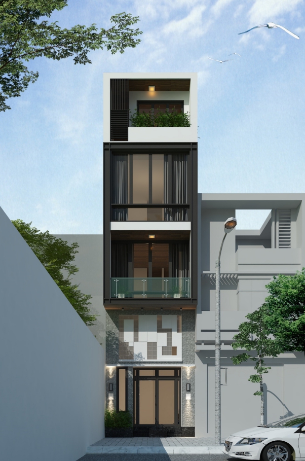 Mẫu thiết kế nhà 4 tầng diện tích 4x16m - Hình 2