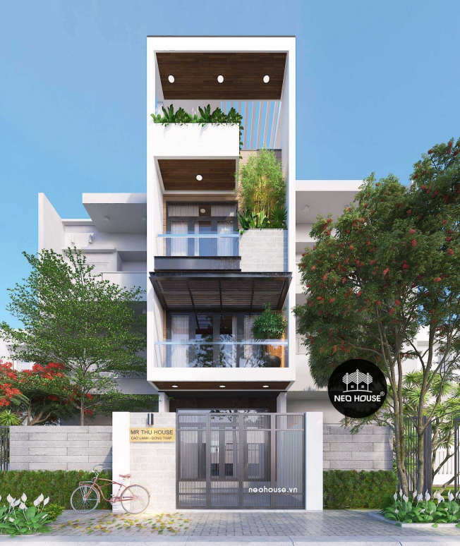 Thiết kế nhà 4 tầng 4x17m - Hình 6