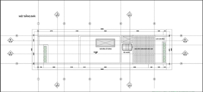 Mặt bằng tầng 4 nhà 4 tầng diện tích 4x17m