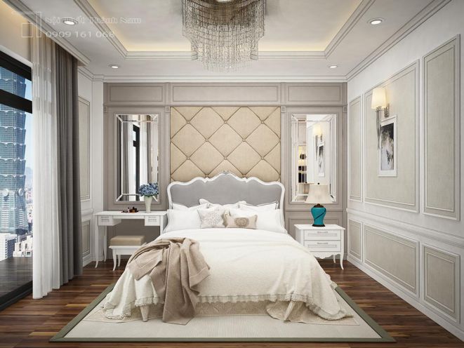 Phòng ngủ nhà 4 tầng bán cổ điển