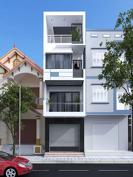 Mẫu nhà 4 tầng kết hợp kinh doanh