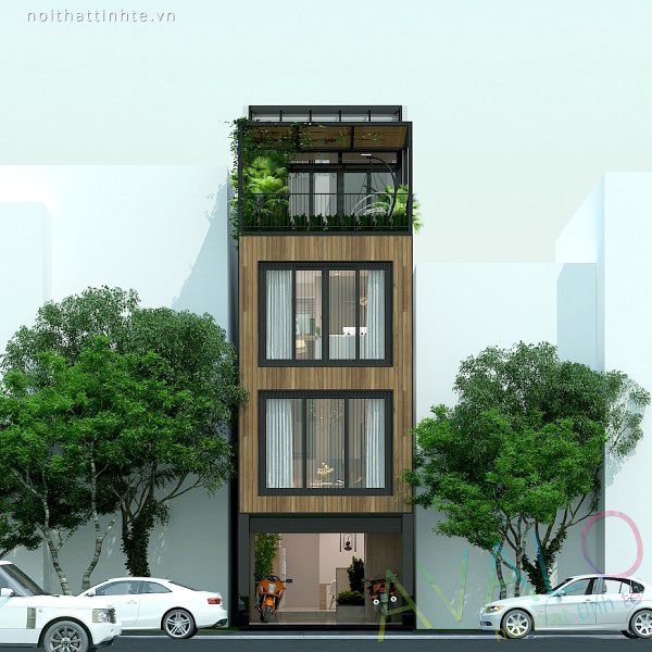 Mẫu nhà 4 tầng kết hợp kinh doanh - Hình 3