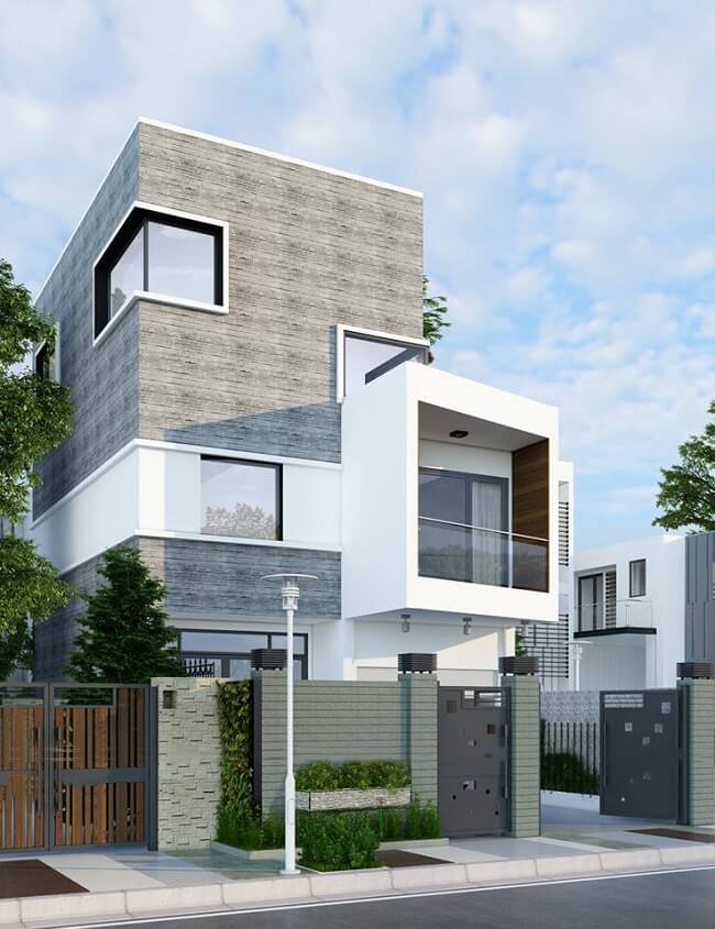 Nhà kiểu biệt thự 3 tầng diện tích 8x15m