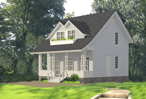 Xây nhà 2 tầng nông thôn 500 triệu