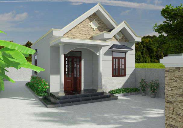 Những mẫu nhà cấp 4 đẹp có 2 phòng ngủ và 1 phòng thờ - Hình 8