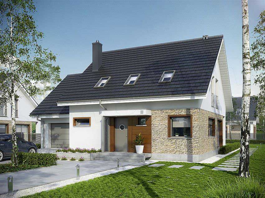 Thiết kế nhà cấp 4 có gác lửng hiện đại 60m2