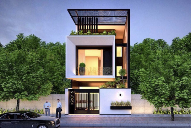 Mẫu nhà mặt tiền 6m đẹp hiện nay - hình 1
