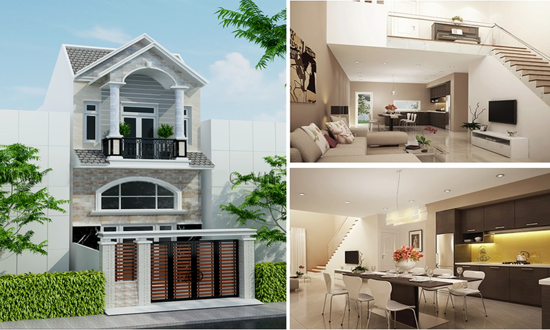 Báo giá chi phí xây nhà 1 trệt 1 lầu tại Long Thành, Đồng Nai