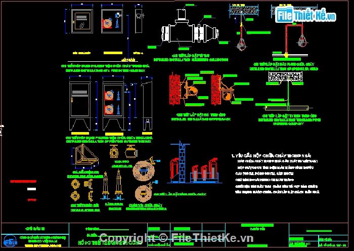 Bản vẽ thi công phòng cháy chữa cháy