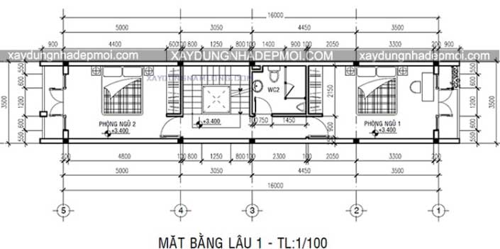 Thiết kế nhà phố 2 mặt tiền hiện đại - Hình 4
