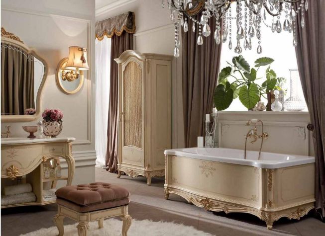 không gian nhà vệ sinh tân cổ điển