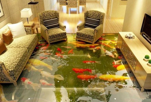 mẫu mã gạch lát nền 3d cho phòng khách