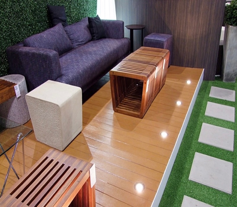 Ứng dụng sàn gỗ ngoài trời Smartwood vào phòng khách