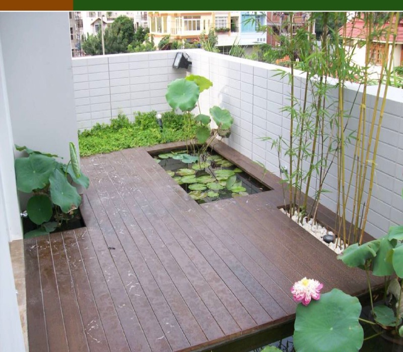 Ứng dụng sàn gỗ Smartwood cho phần khuôn viên nhà