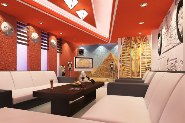 Mẫu vách thạch cao phòng karaoke đẹp